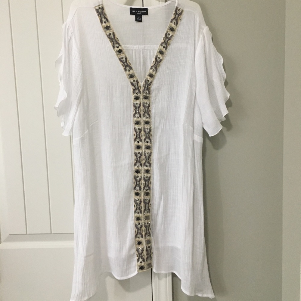 Women’s Bejeweled Tunic Top